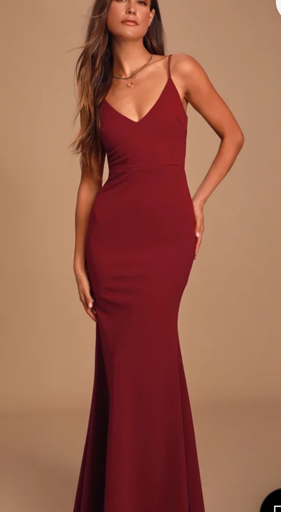 Lulus red wine maxi dress